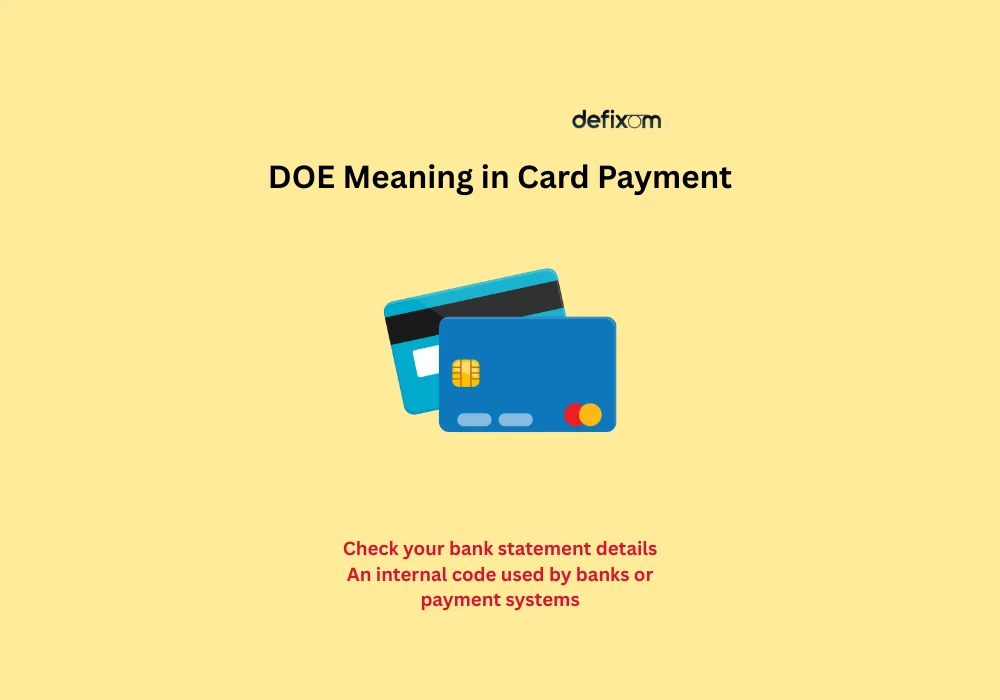 doe meaning in card payment