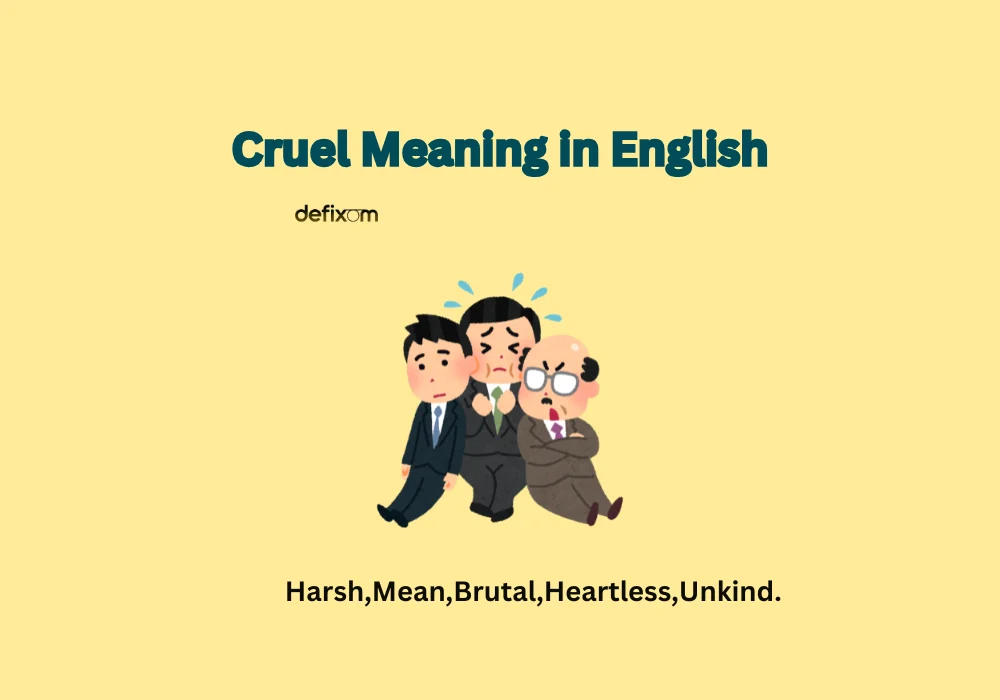 cruel meaning in english
