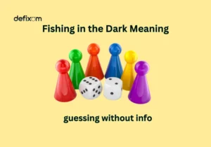 fishing in the dark meaning
