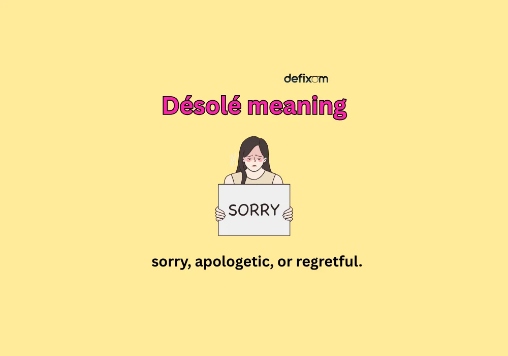 désolé meaning