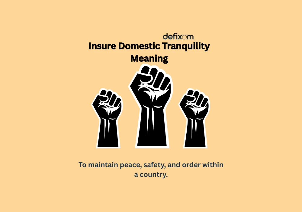 insure domestic tranquility meaning