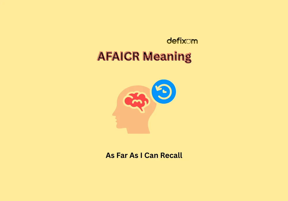 afaicr meaning