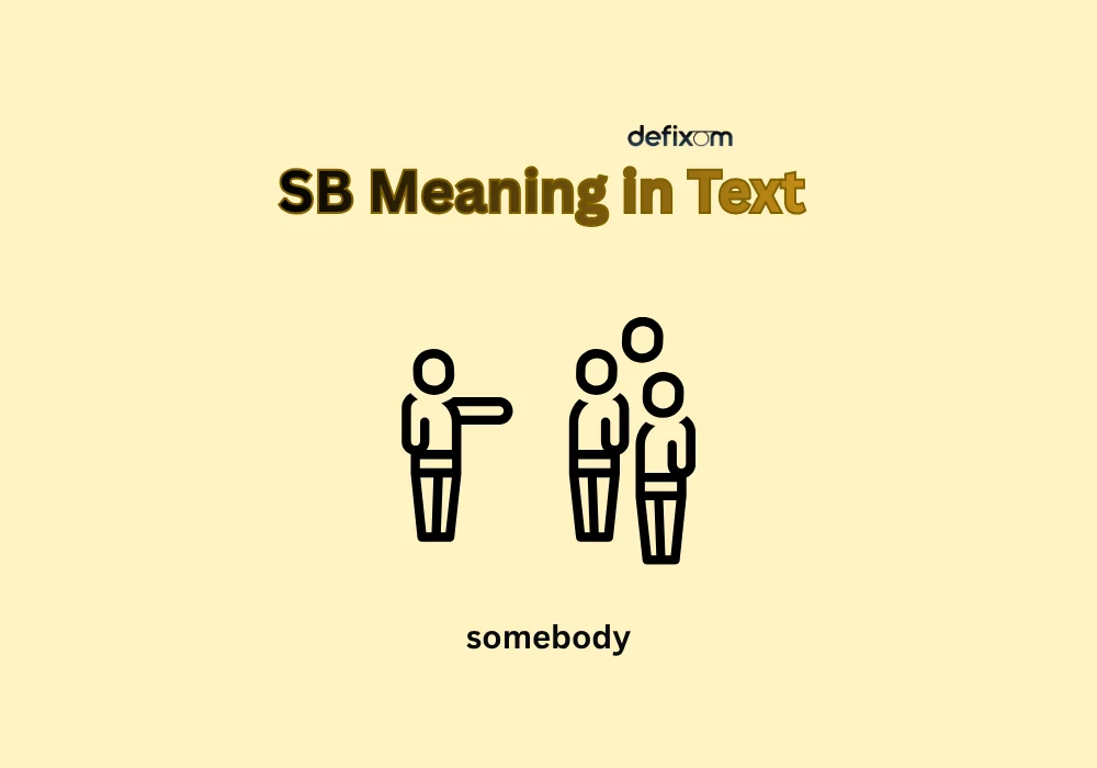 sb meaning in text